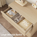 Garvee Cómoda Vertical Compacta de 3 Cajones para Organización en Dormitorio o Pasillo Color Madera - Madera Natural