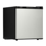 Garvee Mini Frigorífico de 45 L, Puerta de Acero Inoxidable, Compresor Silencioso, Estantes de Vidrio Extraíbles, Compacto, para Dormitorio y Oficina, Negro