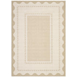 Garvee Alfombra Lavable de Poliéster con Base TPR Diseño Moderno Antideslizante para Salón 160x230cm Blanco Leche