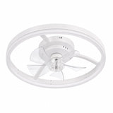 Garvee Ventilador de Techo de 50cm de ABS con Luz LED Regulable de 36W Motor DC y 5 Aspas Estándar EU Blanco
