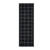 Garvee Alfombra Pasillera Geometrica a Cuadros de Poliester Lavable a Maquina Plegable y Antideslizante, 60x230 cm Negro