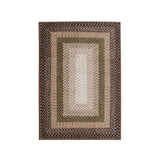 Garvee Alfombra Trenzada Lavable Antideslizante Estilo Vintage Boho Resistente a Manchas y Apta para Mascotas para Lavandería o Cocina 120x170cm Marrón Verde