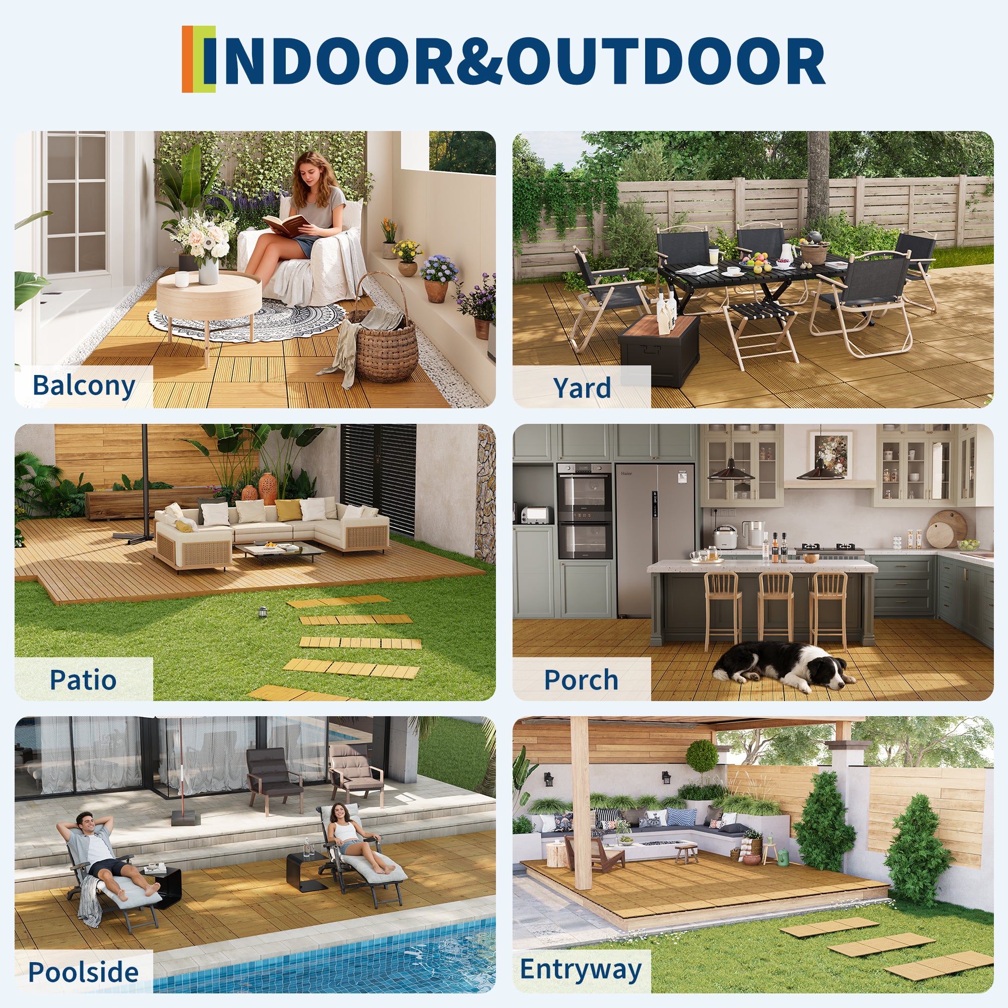 Suelo entrelazado para exteriores patio y jardin
