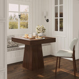 Garvee Mesa de Comedor Cuadrada de Madera MDF con Cajones y Diseno Clasico Facil de Limpiar, Marron Vintage - Marrón retro