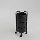 Garvee Carro Organizador Giratorio Redondo de Acero al Carbono de 3 Niveles para Cocina Negro