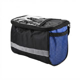 Garvee Set de 2 Bolsas Impermeables y Aisladas para Manillar de Bicicleta Cesta Delantera con Bandas Reflectantes para Ciclismo Azul