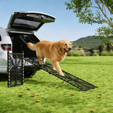 Garvee Rampa Plegable de Acero para Perros Antideslizante y Segura para Subir a Vehículos 180x50cm Negro