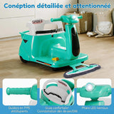 Garvee Coche Eléctrico Infantil de 12V y 4.5AH de PP Función de Limpieza y Control Remoto Verde Frutal