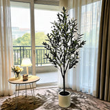Garvee Árbol Artificial de Olivo de PE de 152cm Decoración Realista para Interior de Oficina o Sala