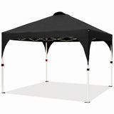 Garvee Carpa Plegable Comercial de 3x3m con Mecanismo Central y Techo de 270cm sin Cortinas Negro