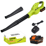 Garvee Soplador de Hojas Inalambrico con Tres Velocidades Bateria Potente y Cargador Rapido, 20V Verde