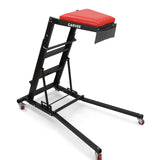 Garvee Creeper Automotriz Superior Ajustable de Hierro con Ruedas Giratorias para Taller 108-164cm Negro