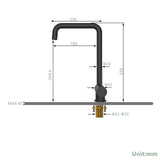 Garvee Grifo de Cocina Plegable 180° Giratorio 360° Mezclador con 2 Modos de Chorro Instalación Sencilla Negro - Negro