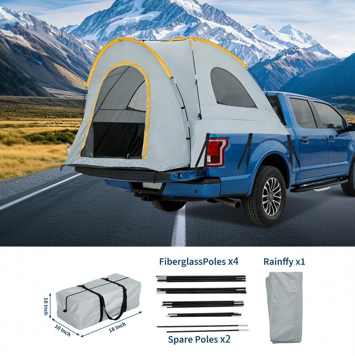 Garvee Tienda de Campaña para Camioneta Talla S con Toldo Impermeable Oxford 210D para Camping y Viajes