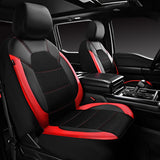 Garvee Juego de 9 Fundas Universales para Asientos de Coche de Piel Sintética PU Transpirable Rojo