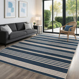 Garvee Alfombra Moderna de Poliester Suave Lavable a Maquina Plegable Antideslizante y Resistente, 200x290 cm Azul Marino - Azul Marino