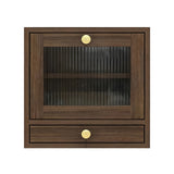Garvee Caja Panera de Esquina de Tablero de Partículas para Encimera de Cocina Organizador de Alimentos 48x34x21cm Marrón