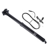 Garvee Tija Telescópica de Aluminio para Bicicleta con Mando Remoto Cableado Interno 150mm 30.9x445mm - Negro