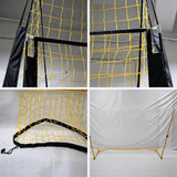 Garvee Red de Entrenamiento de Voleibol Portátil de Hierro y PE Altura Ajustable Fácil Montaje para Práctica en Interior y Exterior Amarillo y Negro