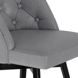 Garvee Juego de 4 Taburetes Giratorios con Respaldo para Barra Asiento Cómodo y Reposapiés de Hierro Rotación 360° para Isla de Cocina Gris Oscuro