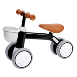 Garvee Bicicleta de Equilibrio para Bebe Sin Pedales de PP y Acero con Cesta Extraible Montaje sin Herramientas, Negro