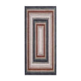 Garvee Alfombra Trenzada Lavable Antideslizante Estilo Vintage Bohemio Pelo Bajo y Resistente 60x230cm Azul