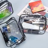 Garvee Neceser Transparente de Viaje en PVC Impermeable y Compacto para Líquidos con Cremallera Negro