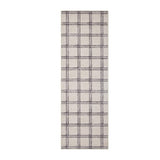 Garvee Alfombra Pasillera Geometrica a Cuadros de Poliester Lavable a Maquina Plegable y Antideslizante, 60x230 cm Beige