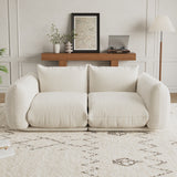 Garvee Sofá Modular Loveseat de 2 Plazas Estilo Nube Asiento Cómodo y Suave sin Estructura Rígida para Salón o Apartamento Beige