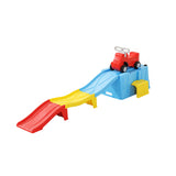 Garvee Montana Rusa Infantil con Coche Correpasillos y Pista Ondulada Divertida para Interior y Exterior, Azul - Azul