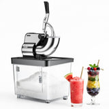 Garvee Trituradora de Hielo Profesional de Acero Inoxidable, 350 W, 50 Litros, 4 Cuchillas, 340 kg/hora, para Bares y Hogar, Negro