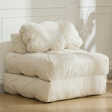 Garvee Sofá Cama Plegable Reclinable Otomana Multifuncional Compacto Versátil para Espacios Pequeños Color Neutro Beige - Beige