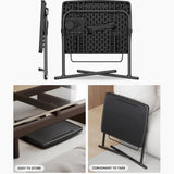 Garvee Mesa Plegable para Portátil de Hierro y Plástico Altura e Inclinación Ajustables para Sofá o Cama Negro
