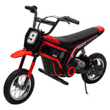 Garvee Moto Eléctrica Infantil 24V 250W de 3 Velocidades con Suspensión y Ruedas Antideslizantes Rojo - Rojo