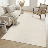 Garvee Alfombra Lavable de Poliéster con Base TPR Diseño Moderno Antideslizante para Pasillo 80x150cm Beige