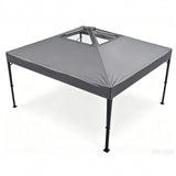 Garvee Carpa Plegable Comercial de 3x3m con Ventilación Superior Tubos de Acero sin Cortinas Gris Oscuro