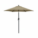 Garvee Sombrilla de Jardín de Poliéster de 228cm con Inclinación Ajustable y Manivela Caqui