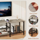 Garvee Soporte de TV Moderno con Estación de Carga y Gran Almacenaje para Dormitorios Gris - Gris