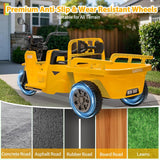 Garvee Triciclo Eléctrico Infantil de 12V 7AH Vehículo Juguete de 3 Ruedas con Asiento de Plástico Estándar EU Amarillo