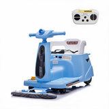 Garvee Coche Eléctrico Infantil de 12V y 4.5AH de PP con Función de Limpieza y Control Remoto Azul Cielo