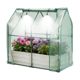 Garvee Cama de Cultivo Elevada 3 en 1 con Invernadero Transparente Autorriego y Malla Antinsectos 120x60x30cm Beige - Beige