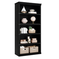 Garvee estantería de 5 niveles Farmhouse madera MDF para sala y oficina 171.2cm alto Diseño Colonial Marrón
