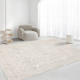 Garvee Alfombra Vintage Lavable Antideslizante de Suave Terciopelo Perlado Decoración Bohemia 160x230cm Beige - Beige