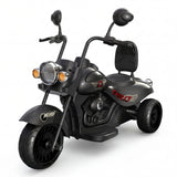 Garvee Moto Electrica Infantil Tipo Scooter de PP con Doble Motor y Luces LED Musica Integrada, Negro - Negro