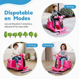 Garvee Coche Eléctrico Infantil de 12V y 4.5AH de PP con Función de Limpieza y Control Remoto Rosa
