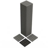 Garvee Set de 48 Baldosas de Terraza Composite Impermeables y Antideslizantes Suelo Entrelazado 30x30 cm Gris - Gris