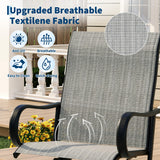 Garvee Silla de Comedor Giratoria para Patio Transpirable de Secado Rapido Sin Cojin Una Unidad, Gris Claro