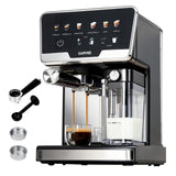 Garvee Cafetera Multifuncional de Plástico de 20 Bares con Espumador Automático Estándar EU Negro