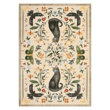 Garvee Alfombra Decorativa Antideslizante con Diseño Floral y Animal para Dormitorio 160x230cm Camello - Caqui