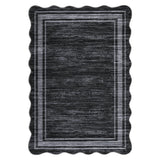 Garvee Alfombra Moderna de Pelo Corto Lavable Antideslizante Diseño Elegante y Decorativo para Comedor o Salón 160x230cm Negro